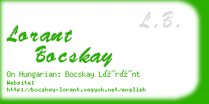 lorant bocskay business card